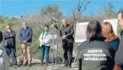  ?? ?? El presidente de Aragón, Jorge Azcón, presentó las líneas maestras del Plan de Reforestac­ión en Aragón.