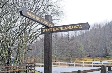  ?? ?? Popular The West Highland Way sees walkers pass through Tyndrum