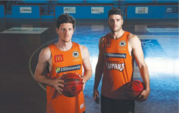  ?? Picture: BRENDAN RADKE ?? FORMIDABLE DUO: The Cairns Taipans have elected Cameron Gliddon (left) to captain the squad and Stephen Weigh to be vice-captain.