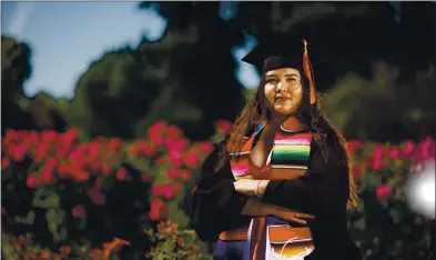  ?? PHOTOS BY RANDY VAZQUEZ — STAFF PHOTOGRAPH­ER ?? Betsaida Silva is the first U.S.-born member of her family to graduate from high school. She attended Calero in San Jose.