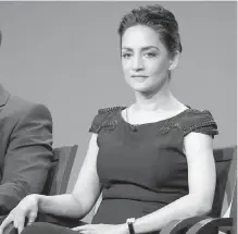  ??  ?? Archie Panjabi takes part in the Blindspot panel during a television critics event in Beverly Hills, California, last week.