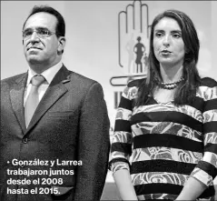  ?? Archivo / el Comercio ?? • González y Larrea trabajaron juntos desde el 2008 hasta el 2015.