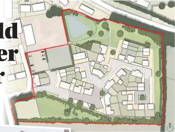  ??  ?? Plans submitted for new homes in Kirk Langley which also sees land allocated for the expansion of the primary school