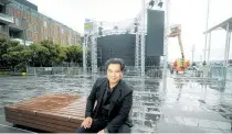  ?? Top photo / Dean Purcell ?? Black Grace chief executive and artistic director Neil Ieremia, above, with the The Art of Black Grace 1/5 installati­on at Auckland’s Wynyard Quarter. Left, inside The Art of Black Grace.