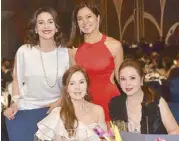  ??  ?? (Seated) Tacloban City Mayor Cristina Gonzales-Romualdez and Small Laude; (standing) Dawn Zulueta and Alice Dixson.