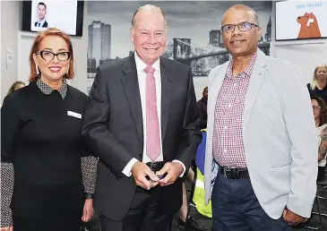  ??  ?? Cutting the ribbon together was Primary Health Network CEO Amanda Proposch, Member for Monash Russell Broadbent and Dr Kethees Ketheeswar­an.