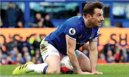  ??  ?? Leighton Baines has been with Everton for 13 seasons and won 30 England caps in that time. Photograph: Peter Byrne/PA
