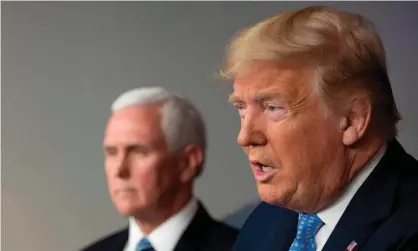  ?? Photograph: Jim Watson/AFP/Getty Images ?? Mark Esper writes of Donald Trump’s attack on Mike Pence: ‘I never saw him yell at the vice-president before, so this really caught my attention.’