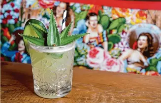  ?? Shawn Chippendal­e ?? Ninfa’s Tranquilit­a Margarita, which uses 8th Wonder’s Ocho Verde Cannabis Spirit, is the first cannabis-infused beverage to be offered at a restaurant.