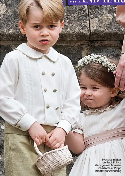  ??  ?? Practice makes perfect: Prince George and Princess Charlotte at Pippa Middleton’s wedding