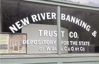  ??  ?? The Depression killed banking in Thurmond. Changes in transporta­tion and energy technology killed Thurmond itself. The town is now home to five people. Or, maybe seven.