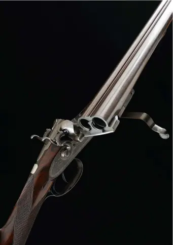  ??  ?? This rare G Jeffries side-opening 12-bore sold for £10,500 at Gavin Gardiner’s in April