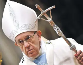  ??  ?? Pope Francis.