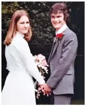  ??  ?? Wedding day: The Challens in 19 9. Left: The marital home in Claygate, Surrey, in 2010. Right: Richard Challen with sons James, left, and David