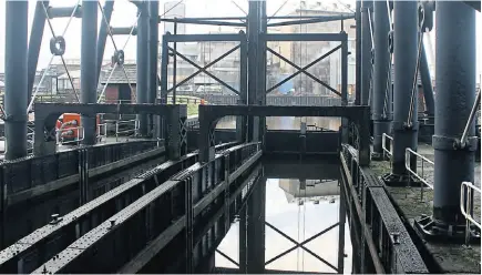  ?? PHOTO: CANAL & RIVER TRUST ?? Anderton Boat Lift’s two caissons carry boats up and down; the gate seals are due to be replaced.