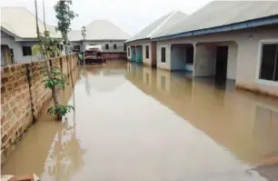  ??  ?? Flooded homes in Benue