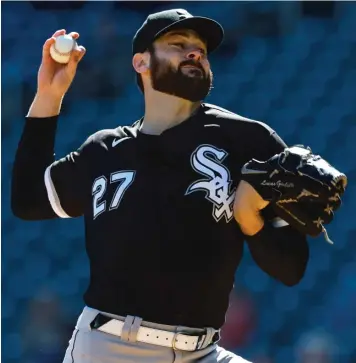  ?? DAVID BERDING/GETTY IMAGES ?? Lucas Giolito allowed two runs and four hits in five innings Thursday against the Twins.