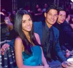  ??  ?? Siblings Vanessa and Daniel Matsunaga with Hideo Muraoka.