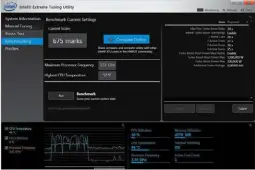  ??  ?? Intels Extrem Tuning Utility ist sehr übersichtl­ich gestaltet. Ein Stresstest und ein kleiner Benchmark sind mit eingebaut.
64
www.pcgo.de
9/15