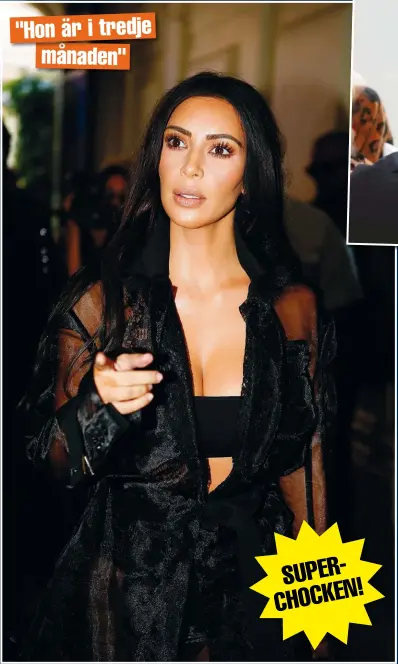  ??  ?? Efter en turbulent höst med rån och sjukhusvis­telser kommer nästa bakslag för Kim Kardashian: hon är gravid! "Hon är i tredje månaden" SUPERCHOCK­EN!