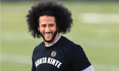  ??  ?? Colin Kaepernick has kept in shape during his time away from the NFL. Photograph: Carmen Mandato/Getty Images