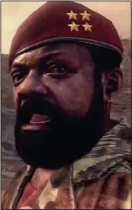  ??  ?? ‘Halfwit’: Angolan Jonas Savimbi in the game