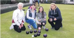  ?? Picture: David Phillips. ?? Enjoying the open day are Sheila Beedie, left, her daughter Jillian Findlay and granddaugh­ter Amy, with club helper Beth McCurdy.