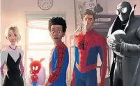  ?? SONY PICTURES ANIMATION THE ASSOCIATED PRESS ?? This animated freakout celebrates, sends up and advances the diverse world of your friendly neighbourh­ood Spider-Man.