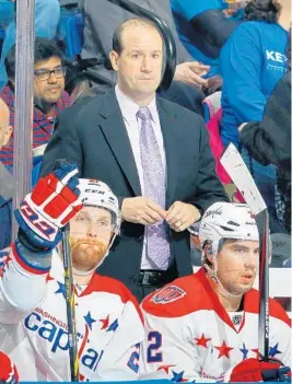  ?? JIM MCISAAC/COURTESY ?? Todd Reirden of the Washington Capitals has been in charge of the team’s power play unit. He has also worked on developing defensemen in the past.