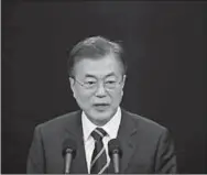  ??  ?? South Korean President Moon Jae-in. (Photo: Reuters)