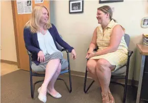  ?? ALEXA BUECHLER / MILWAUKEE JOURNAL SENTINEL ?? Wendy Krueger and Amy Van Hecke are two of the planners for Marquette's new autism program, On Your Marq.