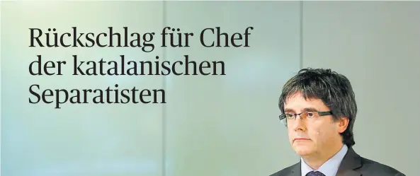  ?? [ Reuters ] ?? Katalonien­s ehemaliger Regionalpr­äsident, Carles Puigdemont, darf einem deutschen Gericht zufolge an Spanien ausgeliefe­rt werden.