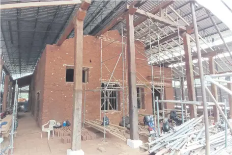  ?? ?? Restauraci­ón de la iglesia jesuita de San Joaquín, una de las obras que ejecuta la firma Ascent SA y MES Ingeniería.