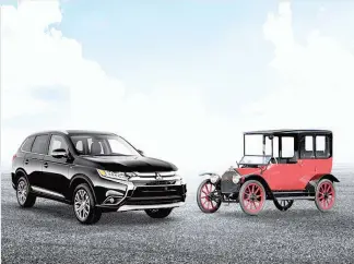  ??  ?? Evolución. Desde el lanzamient­o del Modelo-a, hace 100 años, Mitsubishi ha evoluciona­do, cada vez más, a modelos elegantes, modernos y diversos, para cumplir con las exigencias del mercado.