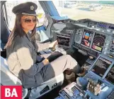  ?? ?? BA
Pilot’s seat: Posing for British Airways