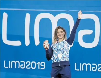  ?? Claudio Cruz / lima 2019 ?? Delfina ya tiene lo que fue a buscar a lima, pero espera más medallas doradas