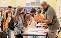  ?? Courtesy Klein ISD ?? Klein ISD welcomes students back for the first day of the 2021-2022 school year in August 2021.