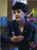  ?? PATRICK TEHAN STAFF PHOTOGRAPH­ER ?? San Jose State University President Mary Papazian, pictured on May 2, 2017, on Thursday apologized to studentath­letes who say they were sexually abused.