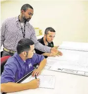  ?? Photo courtesy of San Jacinto College ?? Constructi­on management students at San Jacinto College learn to collaborat­e as a team, to make sure projects are done on time, within budget and correctly.
