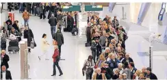  ?? ARCHIVFOTO: HENNING KAISER/DPA ?? Von morgen an kann es voll werden im Düsseldorf­er Airport. Nach der Zeugnisaus­gabe beginnen in NRW die Sommerferi­en.