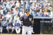  ?? Frank Franklin II / Associated Press ?? The Yankees' Brett Gardner during a February spring training game against the Rays in Tampa, Fla.