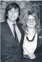  ??  ?? Melvyn Bragg with Gabriel Clare-Hunt, top; and in 1985 with his wife Cate, from whom he has now separated