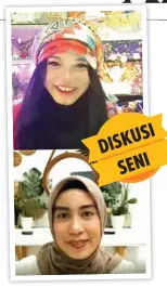  ?? HANAA SEPTIANA/JAWA POS ?? SHARING: Shelly Bertha (bawah) dan Icha Dechapoe dalam diskusi bertajuk From Dreamer to Creator pada Sabtu malam (29/8).