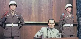  ??  ?? IN THE DOCK: Hitler’s right-hand man Hermann Göring stands trial at Nuremberg