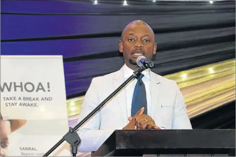  ?? Picture: ZOLILE MENZELWA ?? MAKING CHANGES: Sanral CEO Skhumbuzo Macozoma at the East London ICC, where he addressed black-owned businesses on the road agency’s transforma­tion policy that would see them benefit in future from contracts