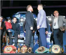  ?? /GETTY IMAGES ?? ‘Canelo’ Álvarez (izq.) y Gennady Golovkin llegan a un acuerdo para pelear en Las Vegas.