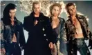  ??  ?? Billy Wirth, Kiefer Sutherland, Brooke McCarter and Alex Winter in The Lost Boys. Photograph: Warner Bros