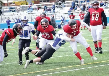  ?? File photo ?? For the second time this season the Tolman football team plays Mount Pleasant in a league game. Friday’s contest at Conley Stadium will decide which team earns the No. 2 seed from Division II-A.