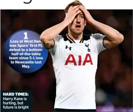  ??  ?? HARD TIMES: Harry Kane is hurting, but future is bright