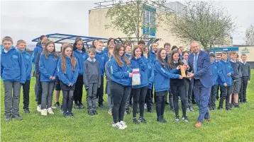  ?? ?? Crowned Our Lady’s RC Primary School won the Tay, Central and Fife trophy